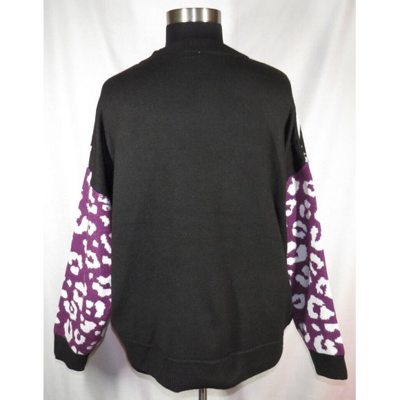 NEW In Package Zebra & Leopard Print Long Sleeve Sweater - Picture 3 of 4